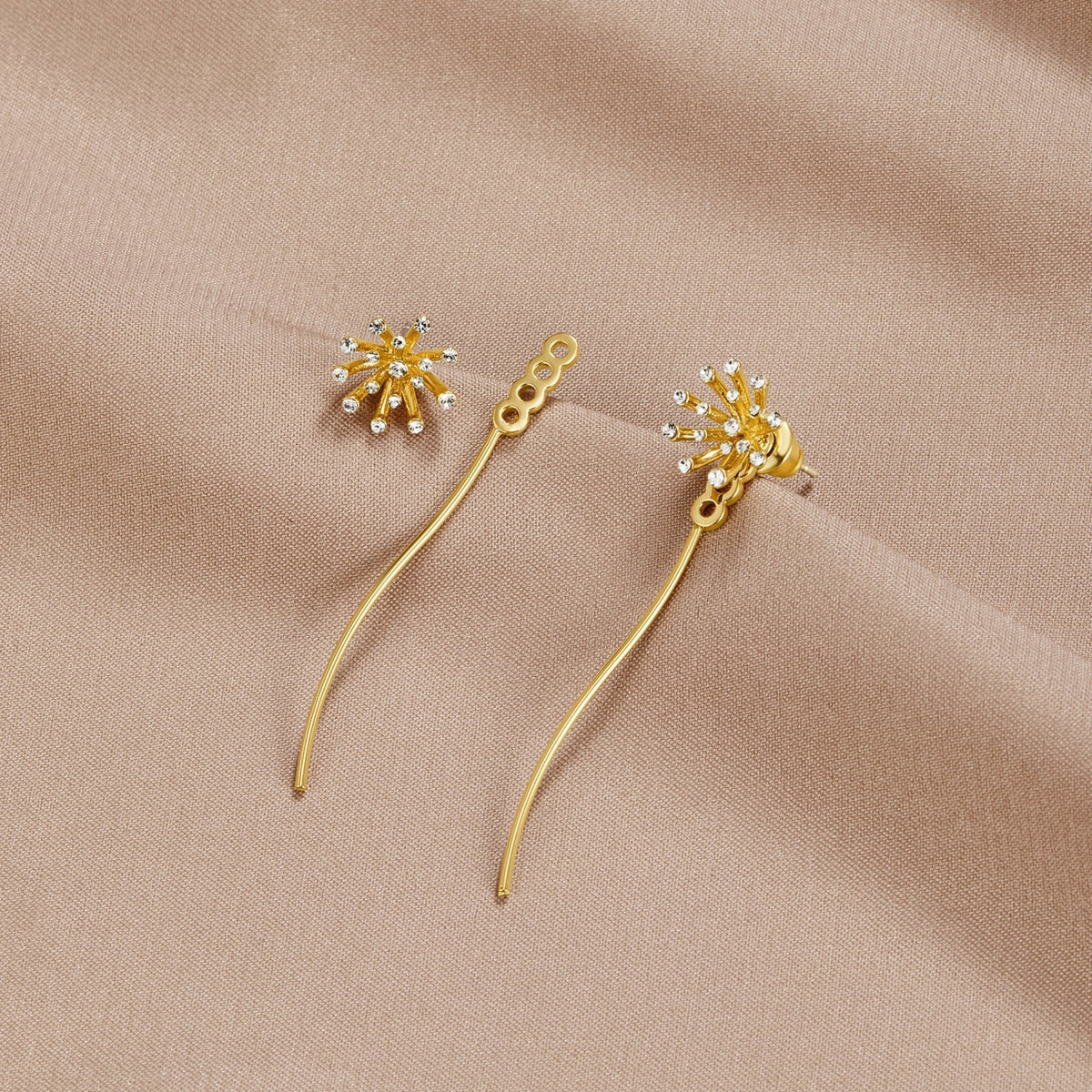 Wish for Something Dandelion 18K gold earrings