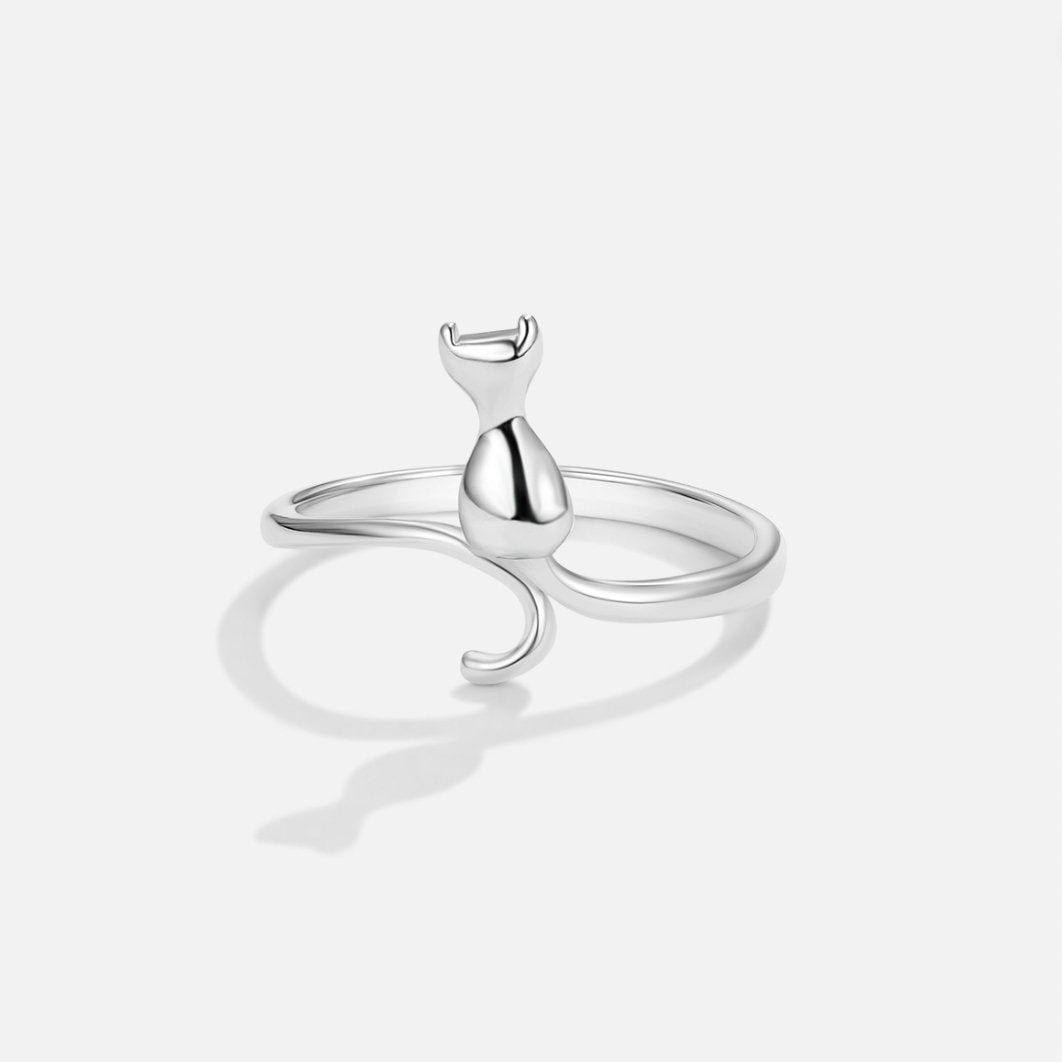 Mindy – Cat ring silver mystical