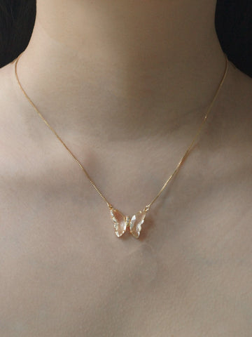 Evelyn - Crystal Butterfly Necklace