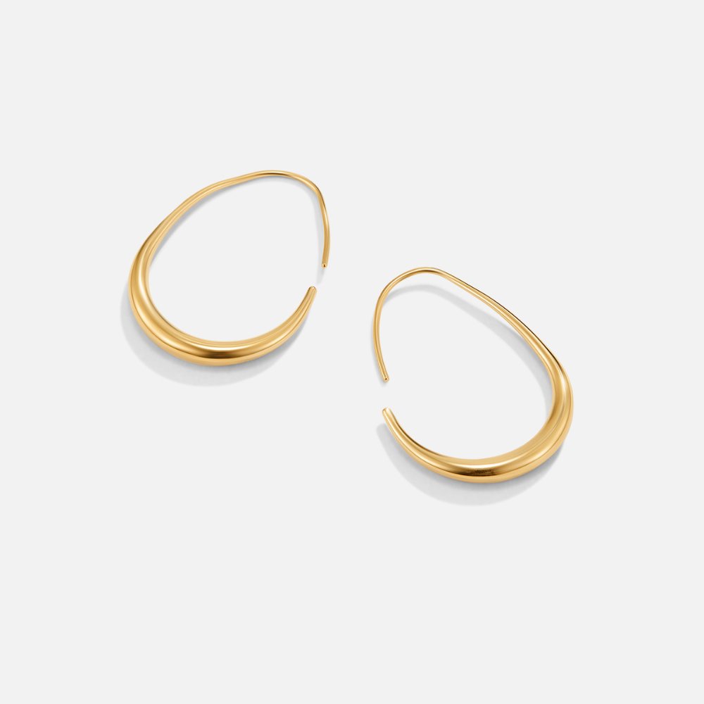 Nica – Modern Golden Hoops