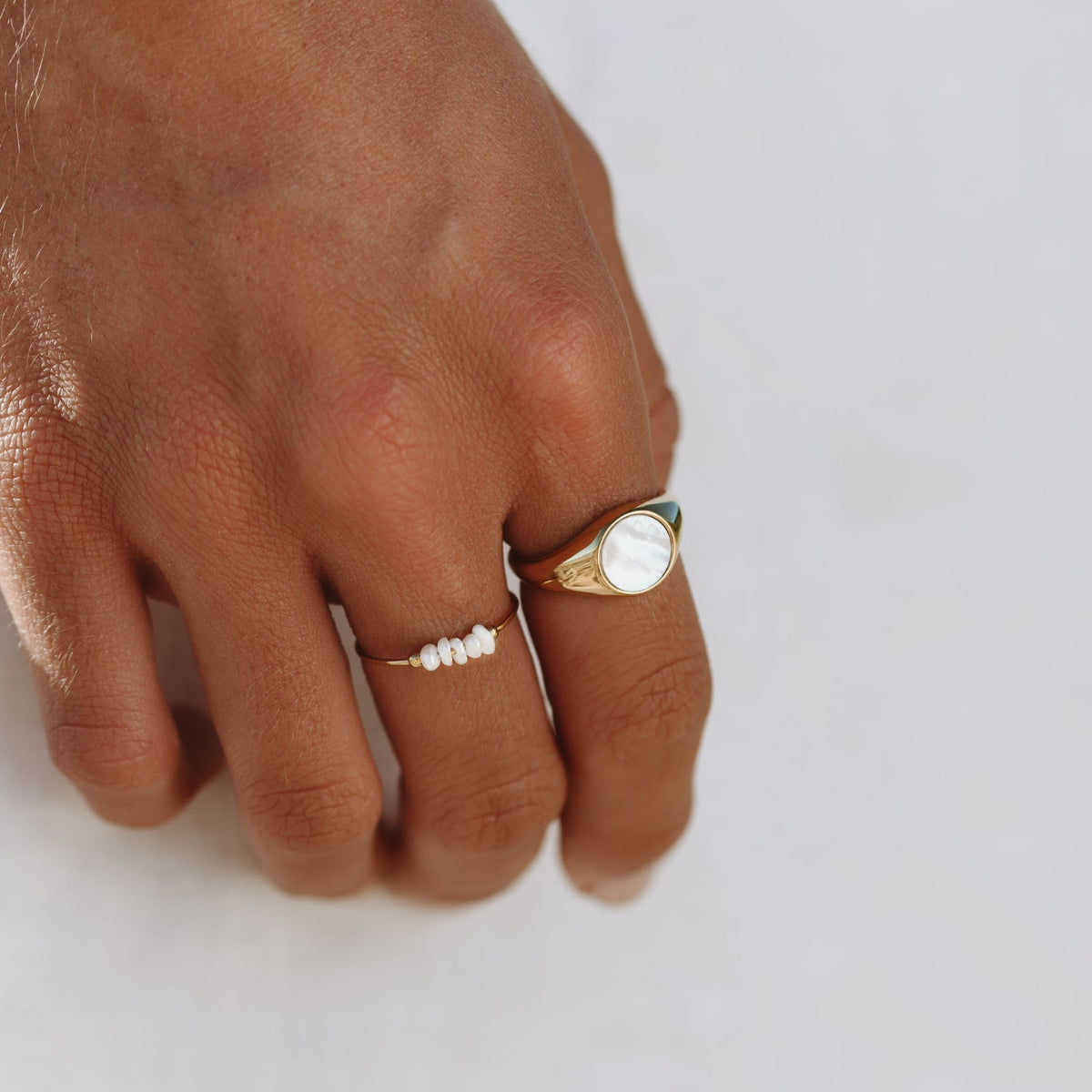 Lina – Ring featuring Small Natural Pearls