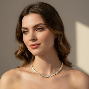 Nancy – Necklace Fully Set with Zircons