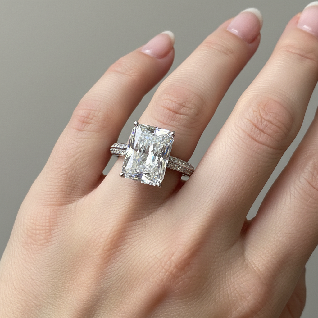 Jade – Ring featuring Large Zircon