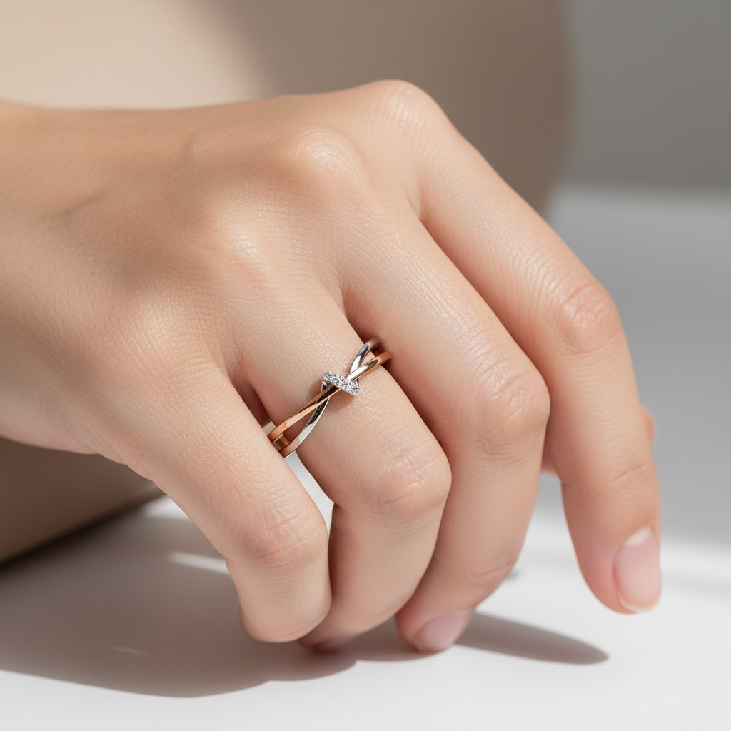 Eleane – Infinity Ring Two-Tone Chic
