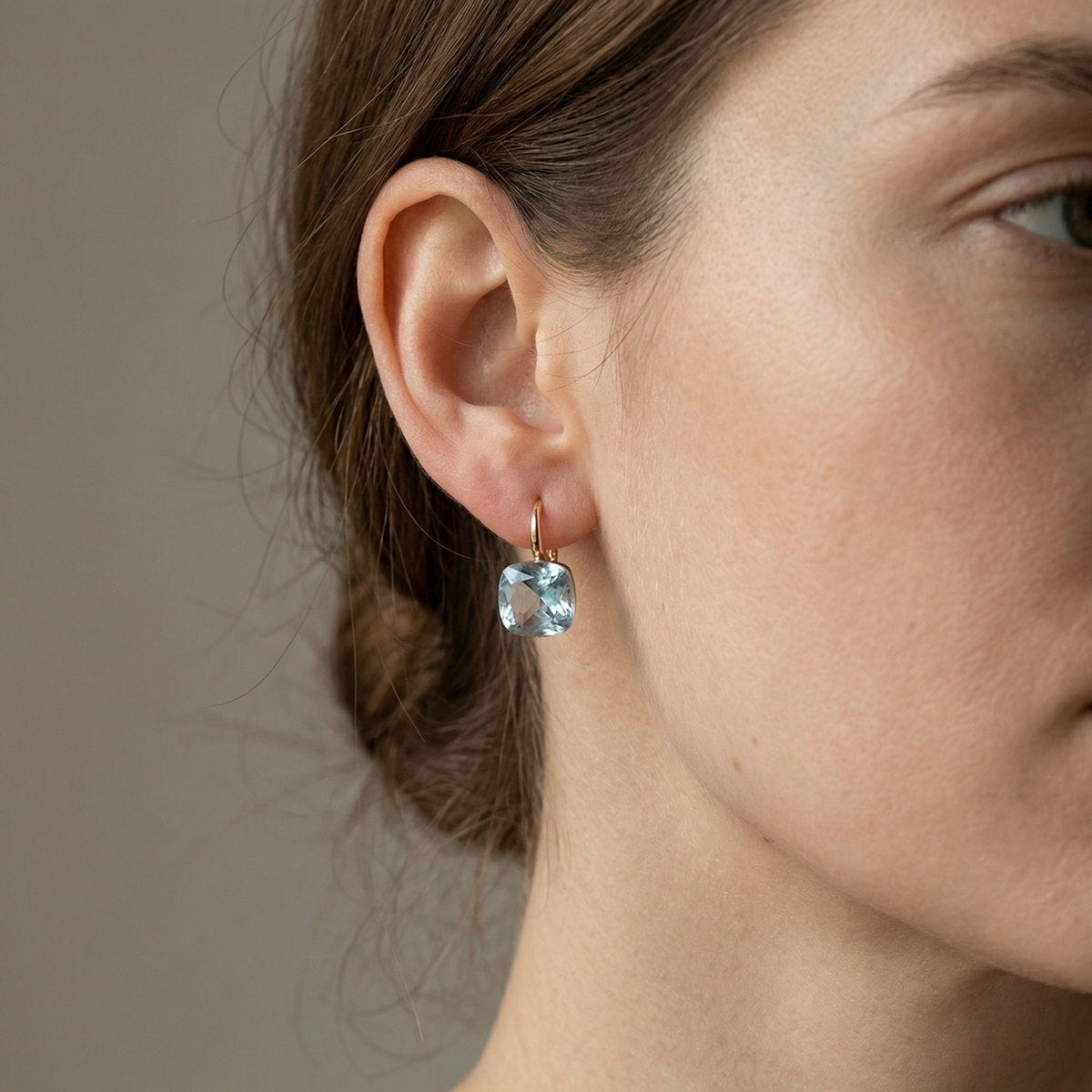 Manon – Vintage Style Blue Zircon Earrings