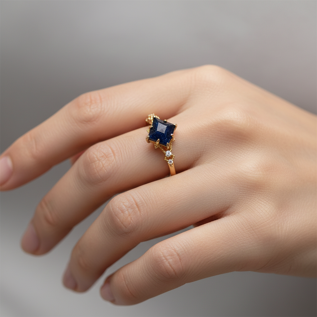 Nerisa – Ring Obsidian Dark Night