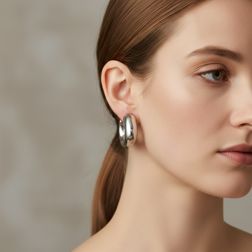 Amandine – Thick Hoops Crafted from Stainless Steel