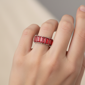 Naya – Geometric Trend Ring crafted from Colorful Alloy