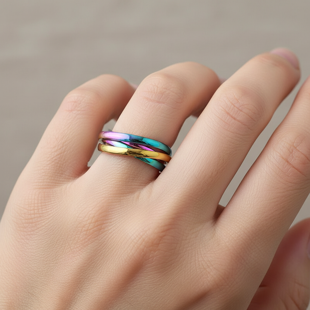 Sansen – Ring Set Three Rings made of Titanium Steel