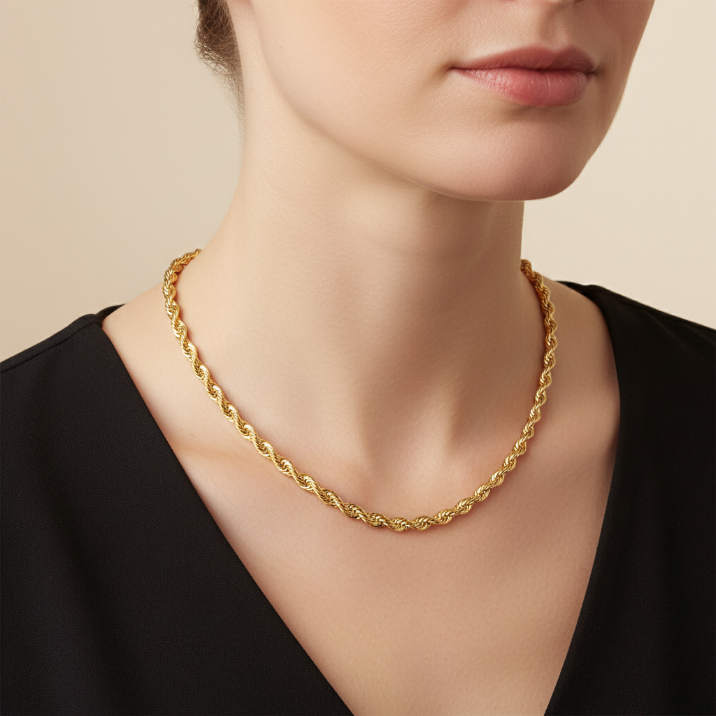 Isla – Wavy Chain Necklace with Twisted Effect