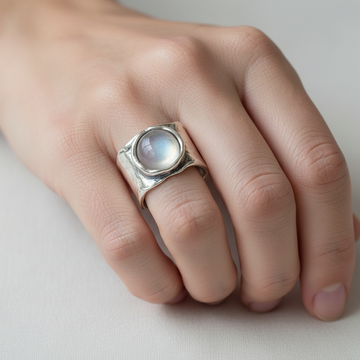 Helga – Ring of Silver and Moonstone
