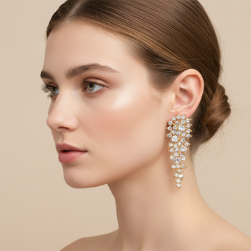 Eloise – Clip Earrings with Rhinestones without Piercing