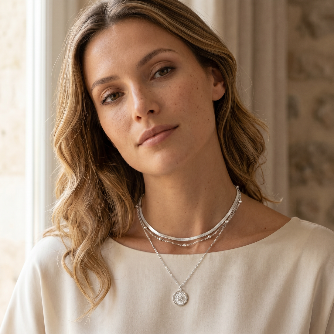 Radiant Elegance – Classic Silver Necklace