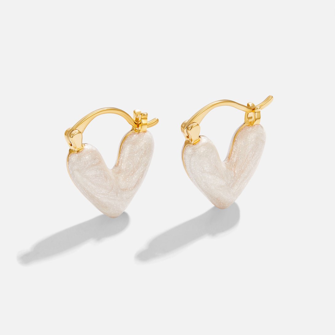 Aya – Heart Love Gold Earrings