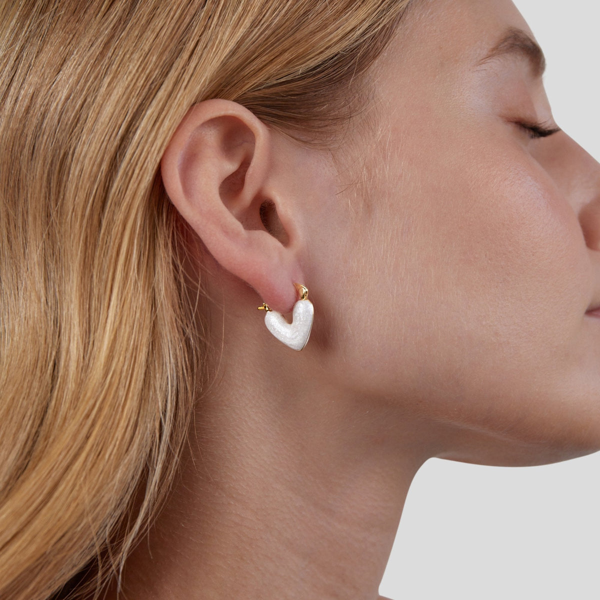 Aya – Heart Love Gold Earrings