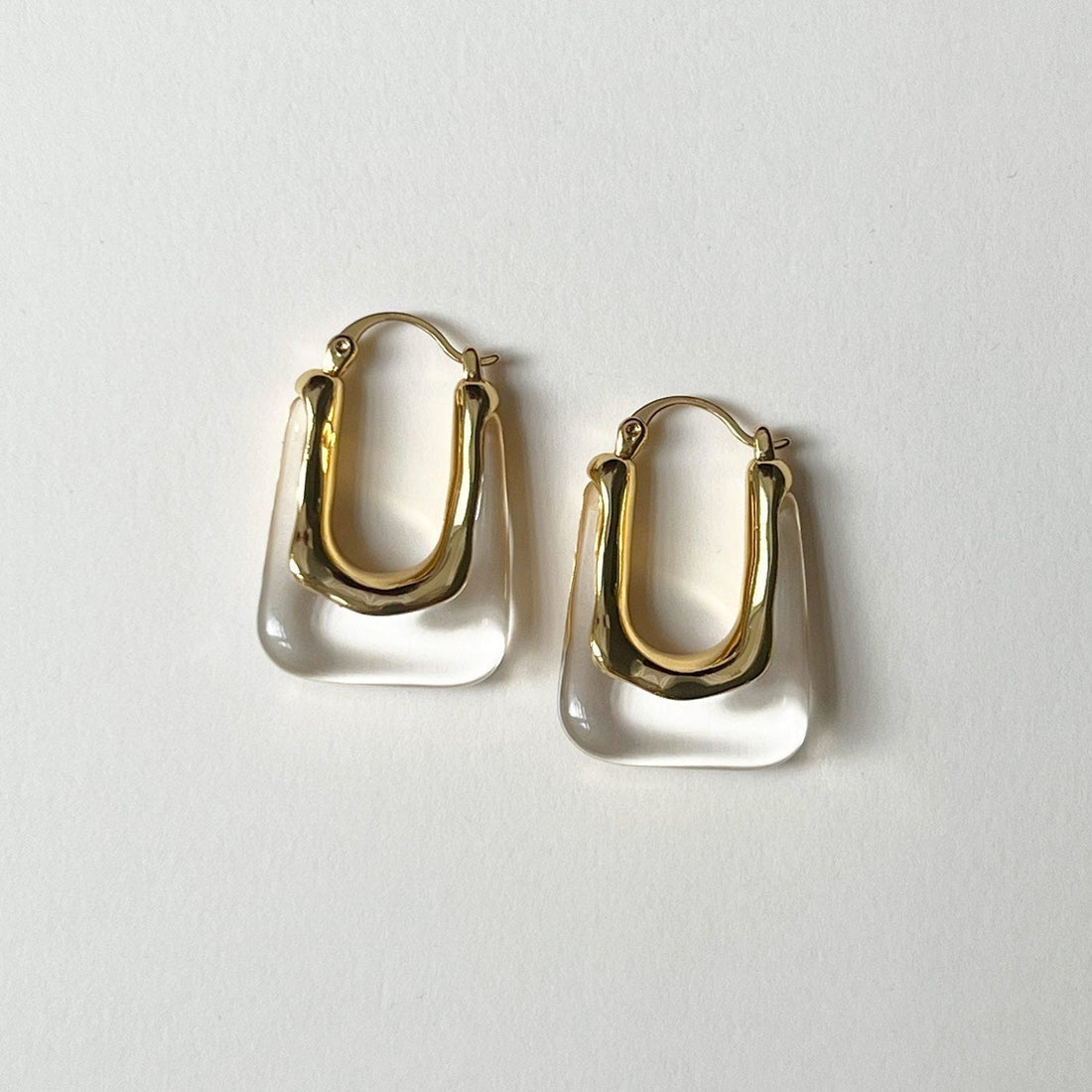 Mia - Clear Rectangular Hoops
