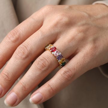 Colette – Rainbow Sparkle Statement Ring