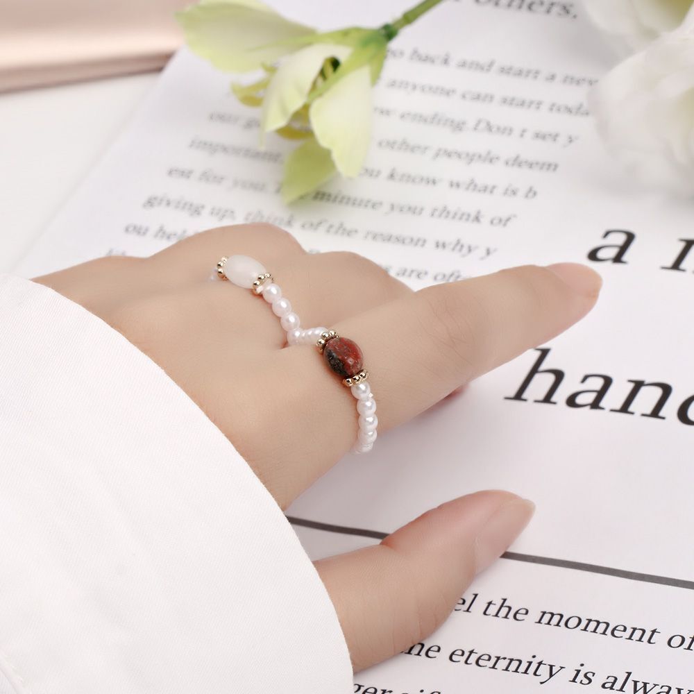 Stone Pearl - Vintage Ring Featuring Pearls