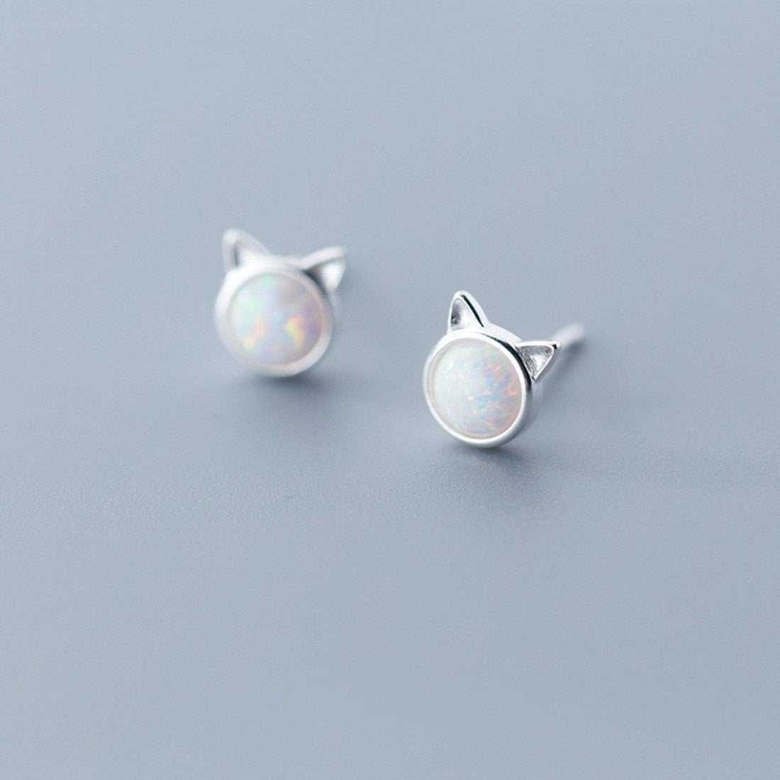 Sepideh - Cat earrings featuring opal stone
