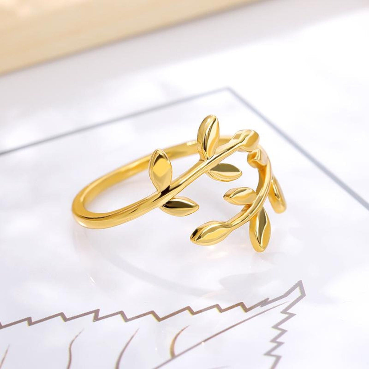 Jordin - Ring Featuring Small Leaves