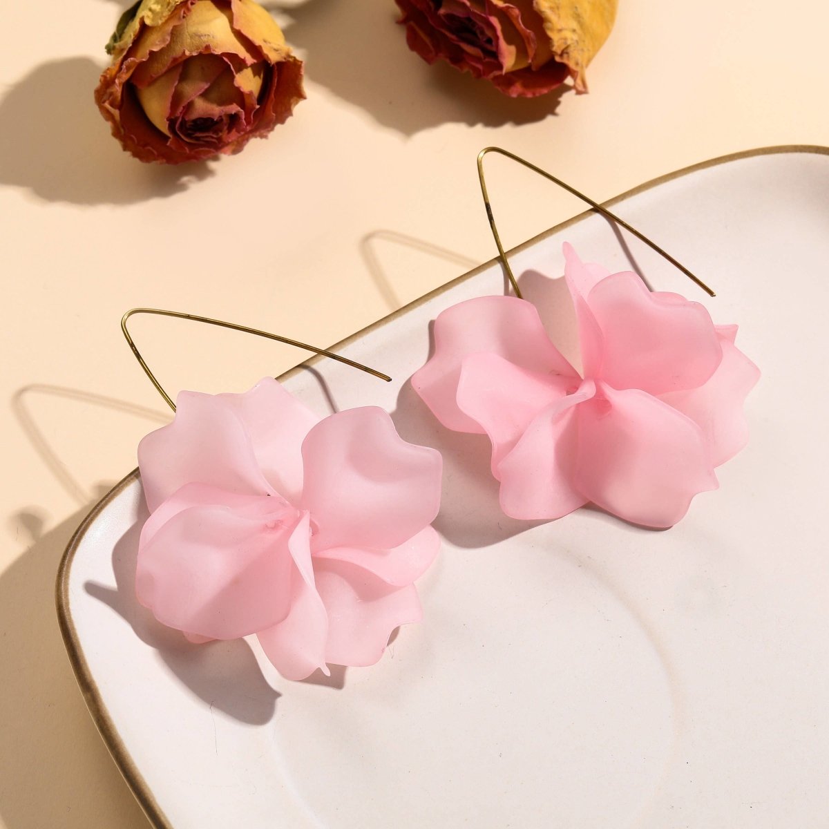 Fariba - Spring-like Flower Hoop Earrings