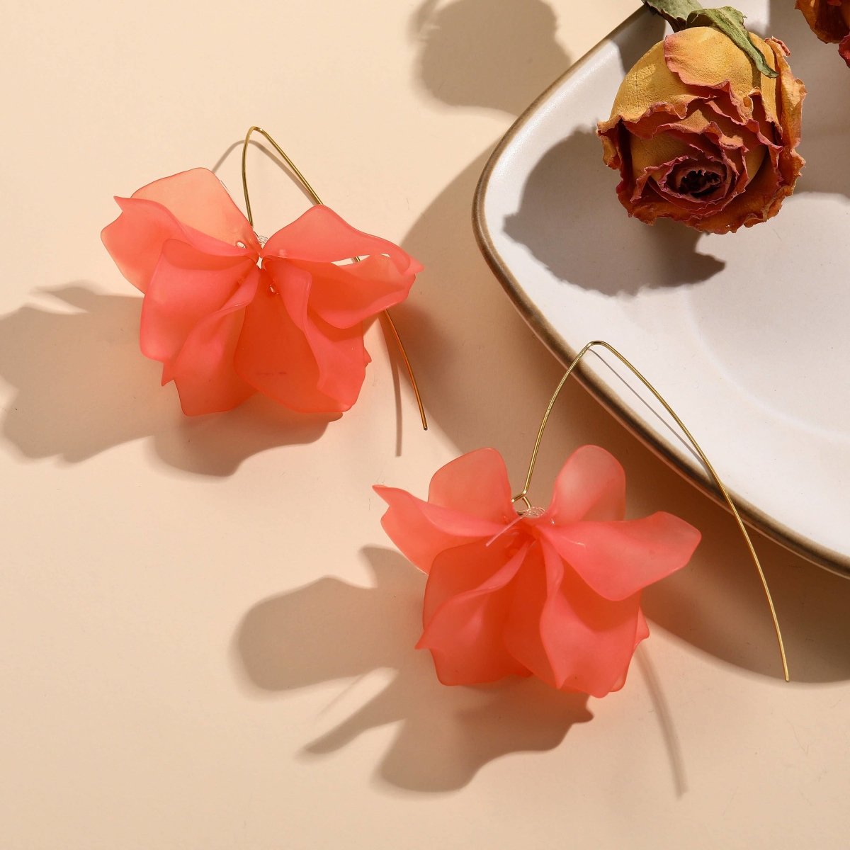 Fariba - Spring-like Flower Hoop Earrings