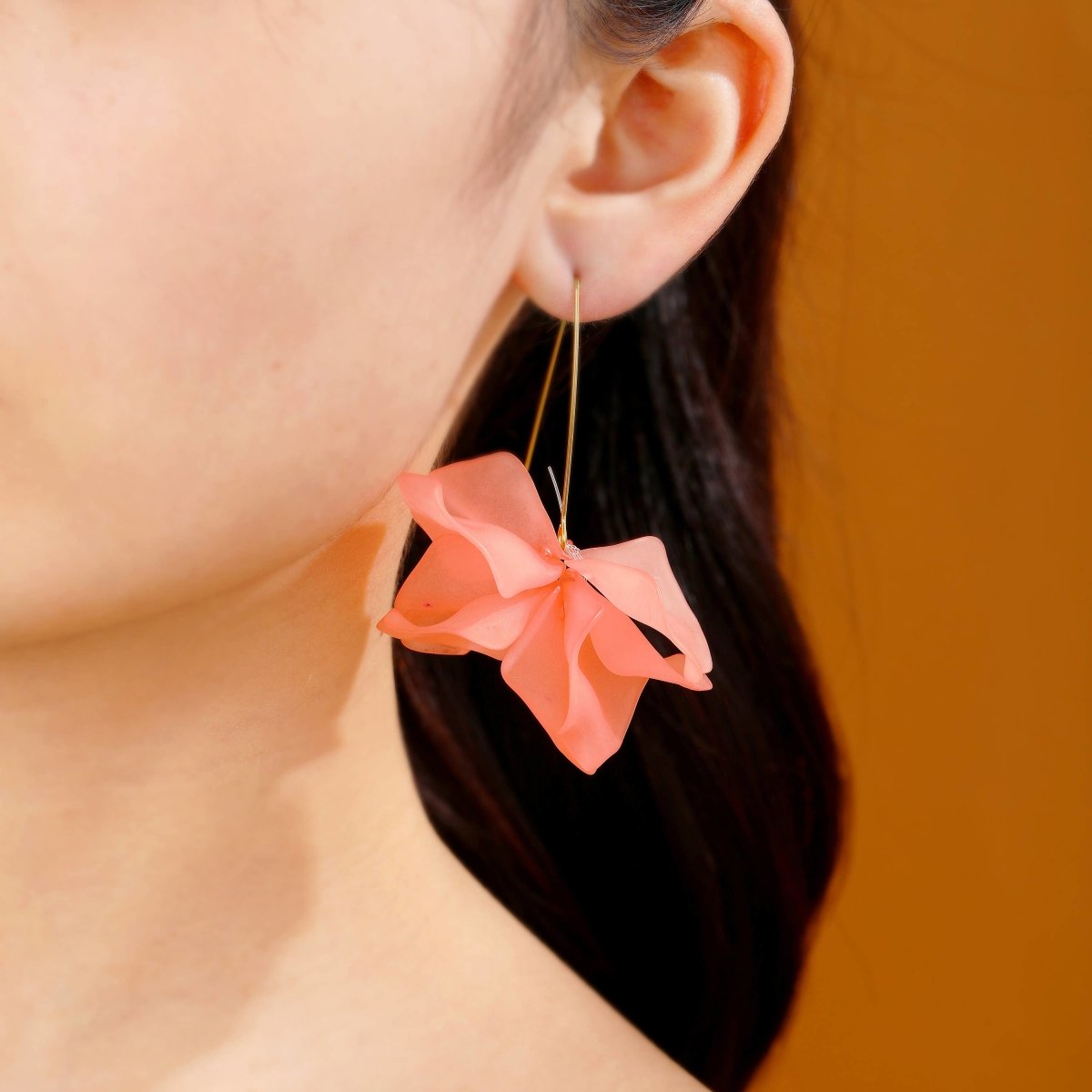 Fariba - Spring-like Flower Hoop Earrings