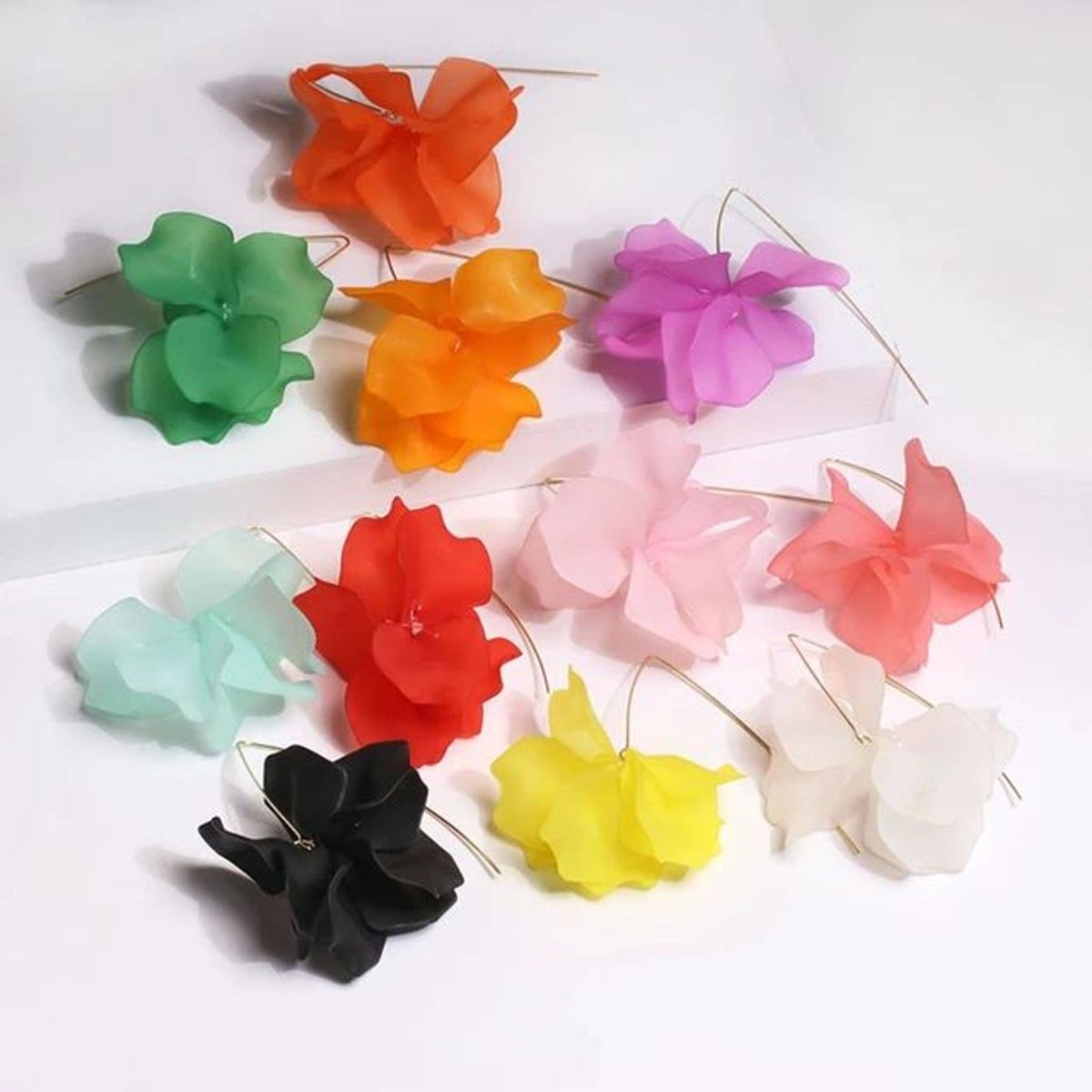 Fariba - Spring-like Flower Hoop Earrings
