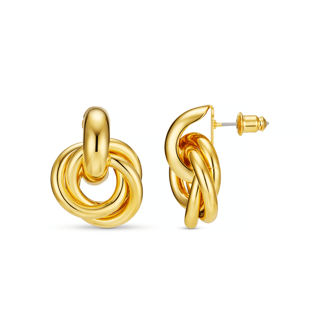 Rania – Gold Earrings with Intertwined Design