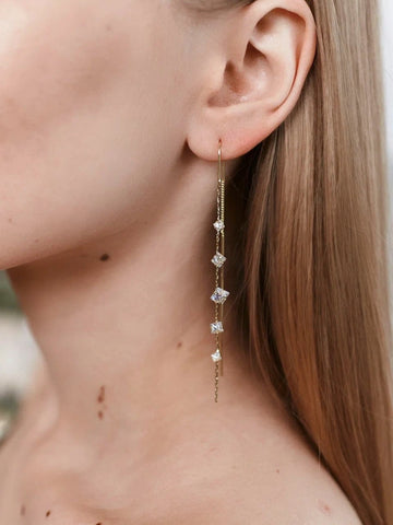 Jandi - Drop Earrings Featuring Sparkling Crystals