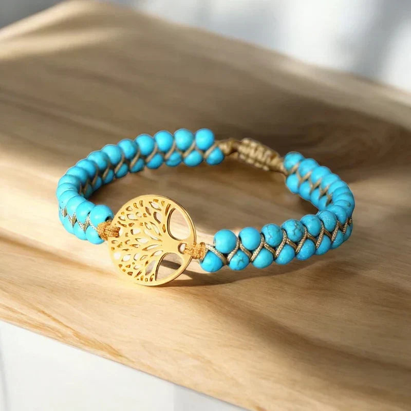 Nahla – Tree of Life Bracelet crafted from Turquoise Stone