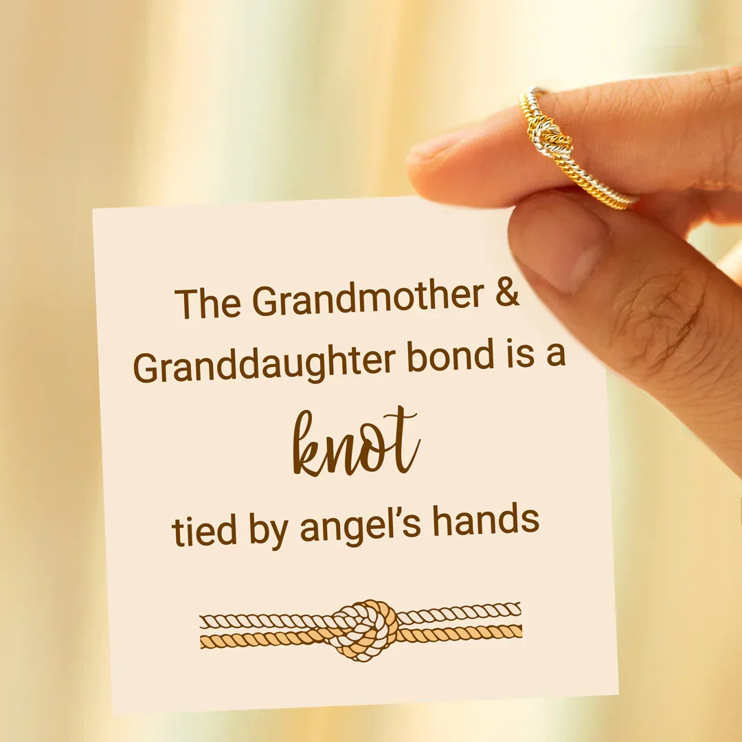 Mother & Daughter Connection Ring - Ring with 2 Strands and Knot